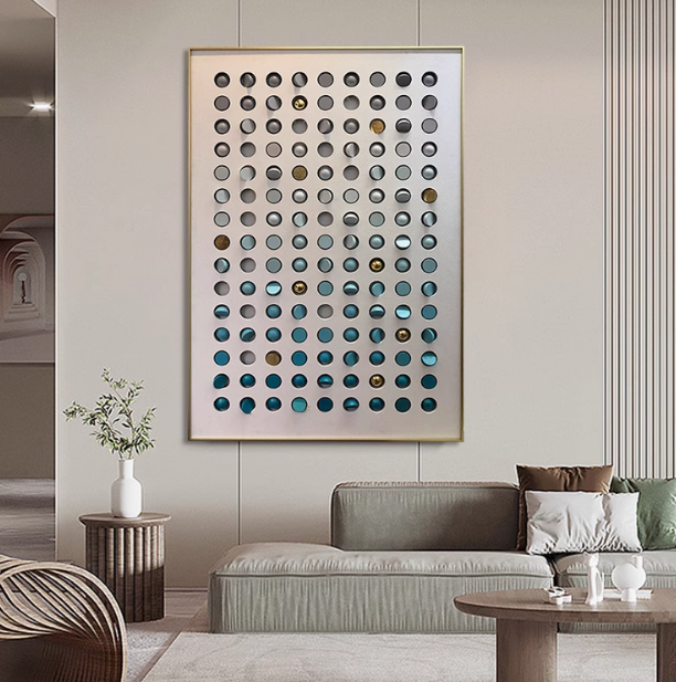 Modern and simple living room installation art, hanging paintings, physical three-dimensional paintings, abstract decorative paintings, model room